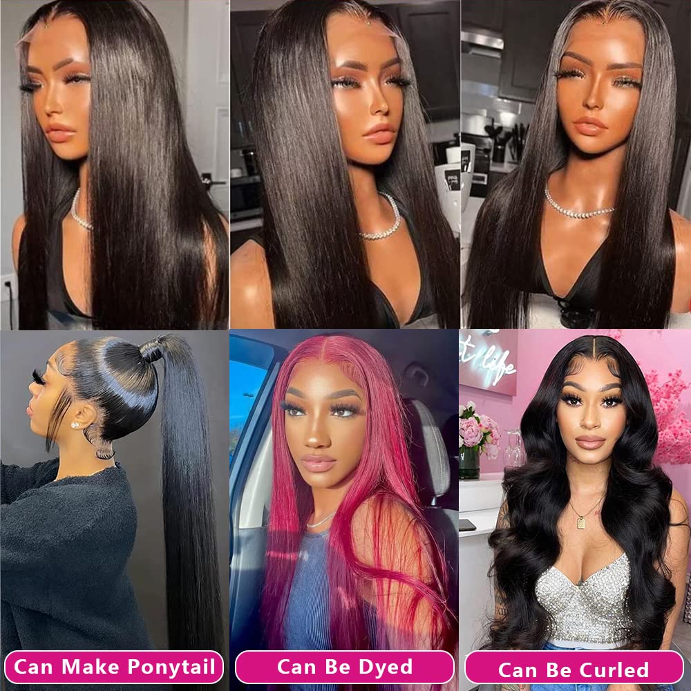 Straight Glueless Wigs Human Hair Pre Plucked 5x5 HD Lace Closure Wigs Human Hair for Black Women Pre Cut Lace for Beginners With Baby Hair