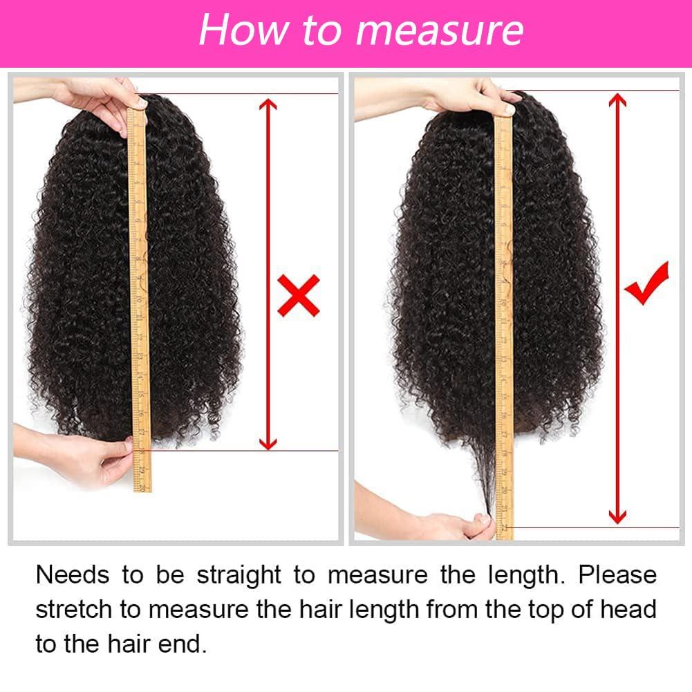 Glueless Kinky Curly 5x5 Lace Closure Wig Kinky Curly Pre Cut Lace Human Hair Wig Pre Plucked Pre Bleached Lace Knots Glueless Wig for Women