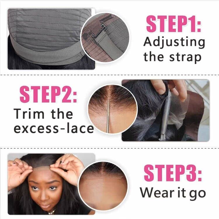 Straight Glueless Wigs Human Hair Pre Plucked 5x5 HD Lace Closure Wigs Human Hair for Black Women Pre Cut Lace for Beginners With Baby Hair