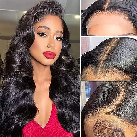 Glueless 5x5 HD Lace Closure Wigs Human Hair 5x5 Body Wave Closure Wig for Women  Human Hair Pre Plucked with Baby Hair 180% Density 5x5 Closure Wig True to length