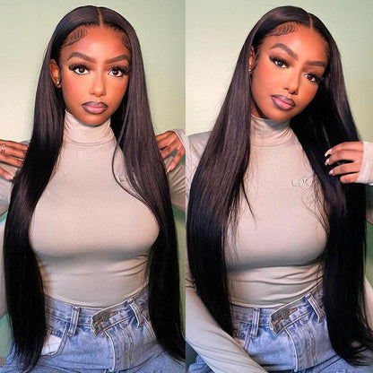 Straight Glueless Wigs Human Hair Pre Plucked 5x5 HD Lace Closure Wigs Human Hair for Black Women Pre Cut Lace for Beginners With Baby Hair